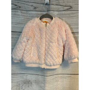 NWOT C&C California Pink Faux Fur Jacket Size 4T